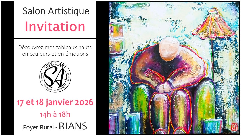Carton invitation salon artistique